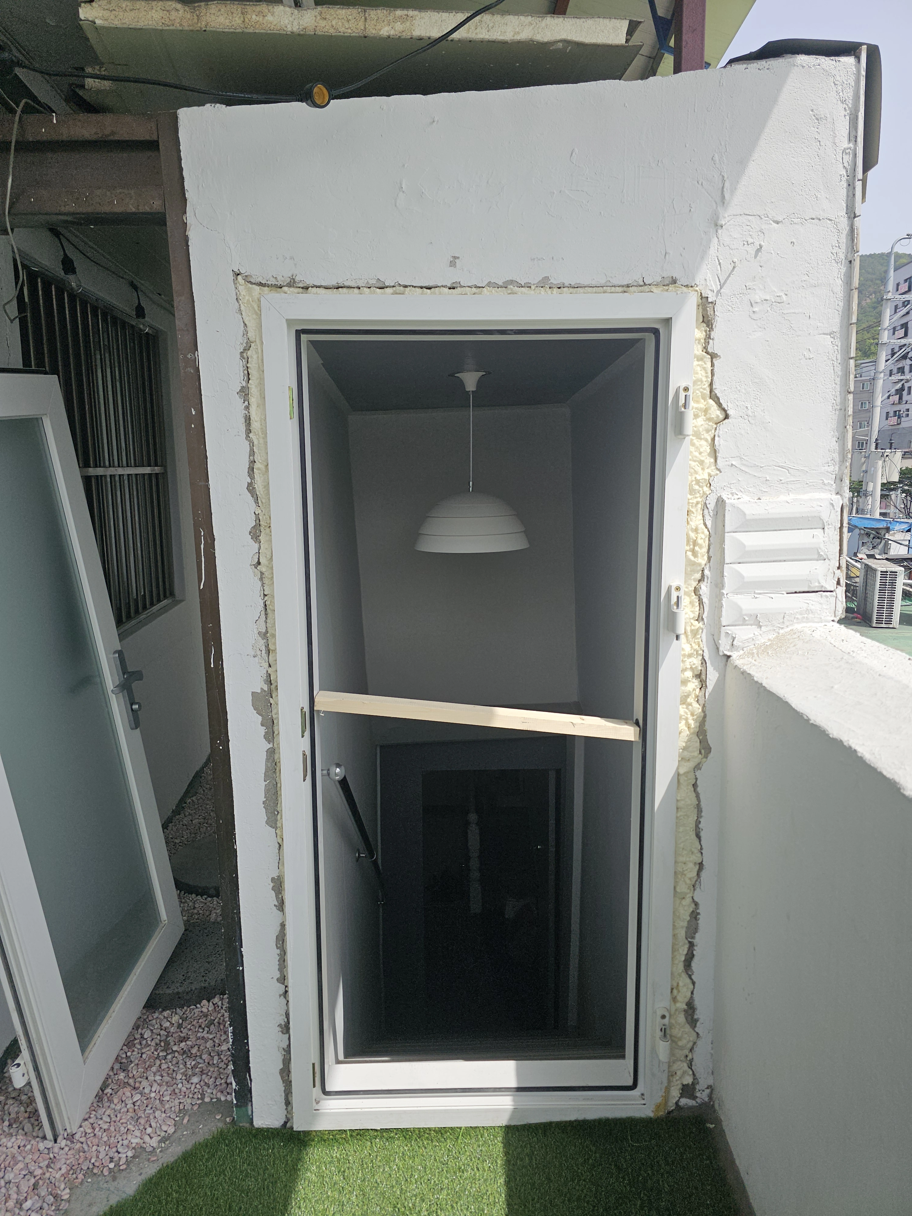 터닝도어 철거 재설치 작업 완료 상태 실제 현장사진